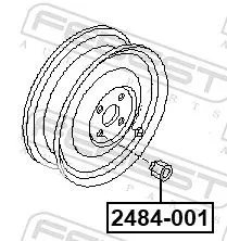 FEBEST Wheel Stud (2485B-001)
