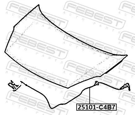 FEBEST Bonnet Cable (25101-C4B7)