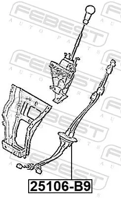 FEBEST Cable Pull, manual transmission (25106-B9)