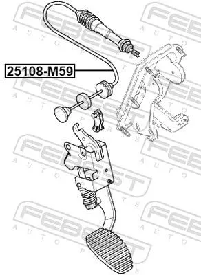 FEBEST Cable Pull, clutch control (25108-M59)
