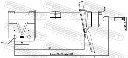 FEBEST Shock Absorber (25110-006FR)