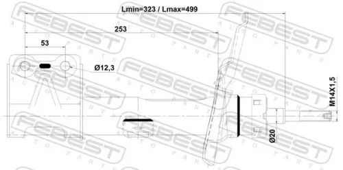 FEBEST Shock Absorber (25110-007FR)