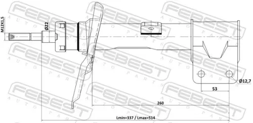 FEBEST Shock Absorber (25110-008FL)