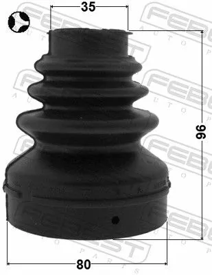 FEBEST Bellow Kit, drive shaft (2515-C4T)