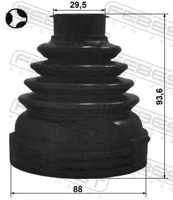 FEBEST Bellow Kit, drive shaft (2515P-JUMPT)