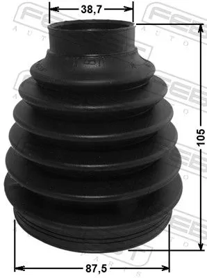 FEBEST Bellow, drive shaft (2517-C5II)