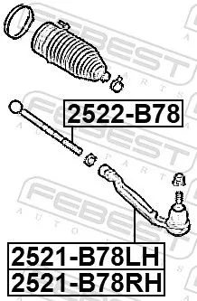 FEBEST Inner Tie Rod (2522-B78)
