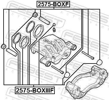 FEBEST Repair Kit, brake caliper (2575-BOXIIIF)