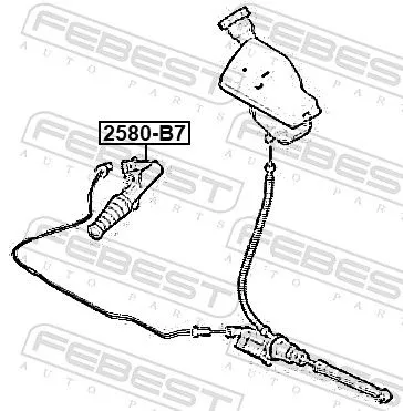 FEBEST Slave Cylinder, clutch (2580-B7)