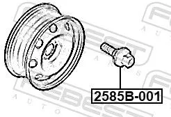 FEBEST Wheel Stud (2585B-001)