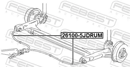 FEBEST Cable Pull, parking brake (26100-5JDRUM)