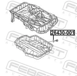FEBEST Gasket, oil sump (26430-001)