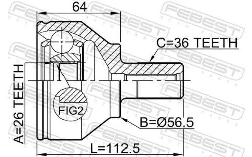 FEBEST Joint Kit, drive shaft (2710-S40II)