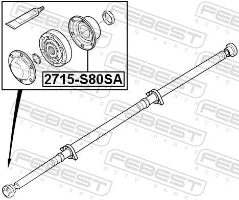 FEBEST Bellow, drive shaft (2715-S80SA)