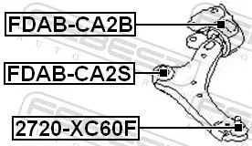 FEBEST Ball Joint (2720-XC60F)