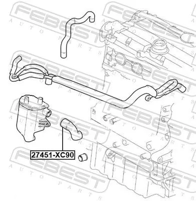 FEBEST Hose, crankcase ventilation (27451-XC90)