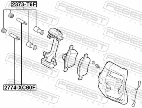 FEBEST Guide Bolt, brake caliper (2774-XC60F)