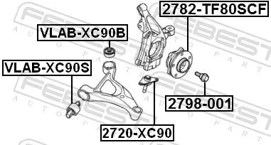 FEBEST Axle Bolt, drive shaft (2798-001)