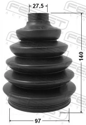 FEBEST Bellow, drive shaft (2917P-DIIIF)