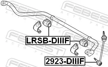 FEBEST Link/Coupling Rod, stabiliser bar (2923-DIIIF)