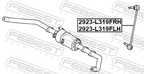 FEBEST Link/Coupling Rod, stabiliser bar (2923-L319FLH)