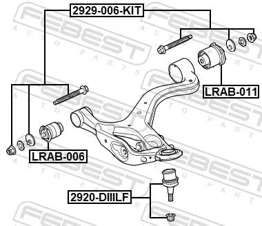 FEBEST Camber Correction Screw Set (2929-006-KIT)