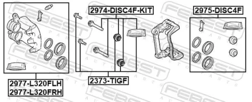 FEBEST Brake Caliper (2977-L320FLH)