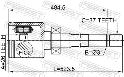 FEBEST Joint Kit, drive shaft (3011-F720RH)