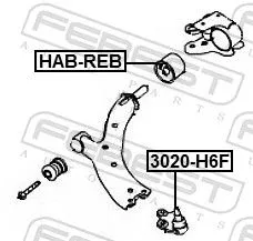 FEBEST Ball Joint (3020-H6F)