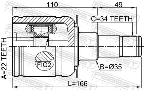 FEBEST Joint Kit, drive shaft (3211-STSRH)