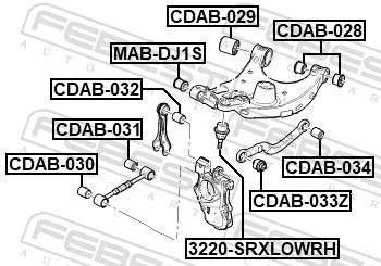 FEBEST Ball Joint (3220-SRXLOWRH)