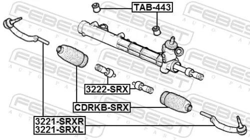 FEBEST Tie Rod End (3221-SRXR)