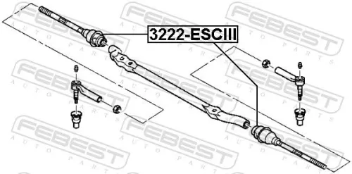 FEBEST Inner Tie Rod (3222-ESCIII)