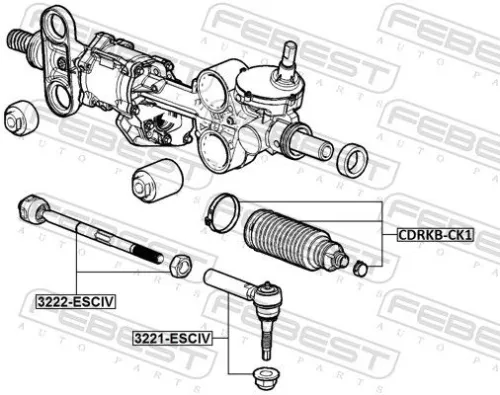 FEBEST Inner Tie Rod (3222-ESCIV)