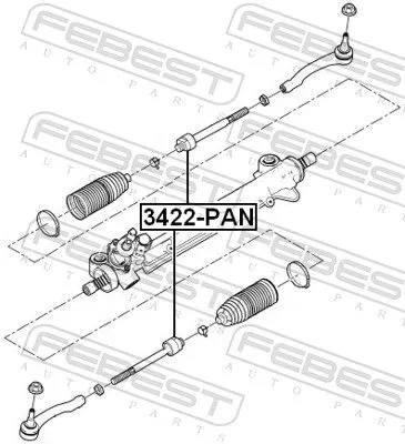 FEBEST Inner Tie Rod (3422-PAN)