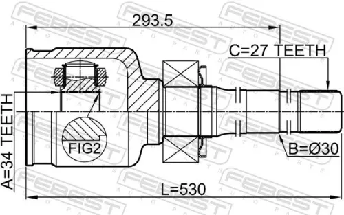 FEBEST Joint Kit, drive shaft (3511-NL34WDRH)