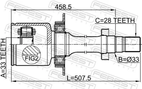 FEBEST Joint Kit, drive shaft (3511-SX11RH)