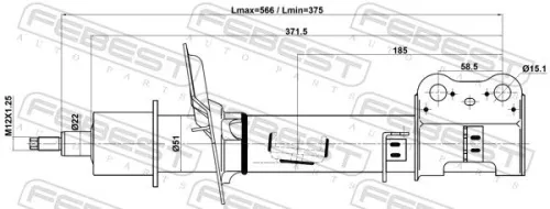FEBEST Shock Absorber (35110-003FL)