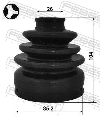 FEBEST Bellow Kit, drive shaft (3515-NL3T)