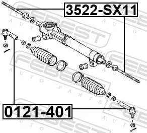 FEBEST Inner Tie Rod (3522-SX11)