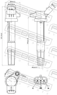 FEBEST Ignition Coil (35640-004)