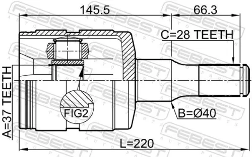 FEBEST Joint Kit, drive shaft (3611-H3)