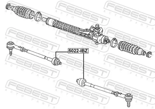 FEBEST Inner Tie Rod (5022-IBZ)