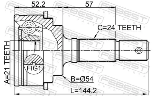 FEBEST Joint Kit, drive shaft (6510-005)