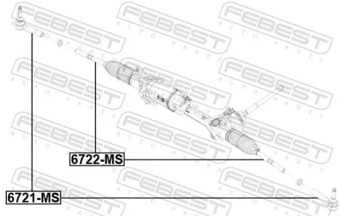 FEBEST Tie Rod End (6721-MS)