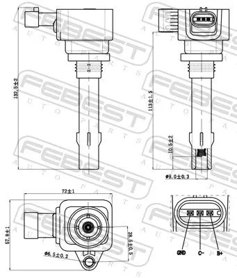 FEBEST Ignition Coil (68640-001)