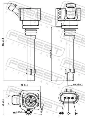 FEBEST Ignition Coil (70640-001)