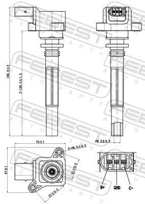 FEBEST Ignition Coil (70640-002)