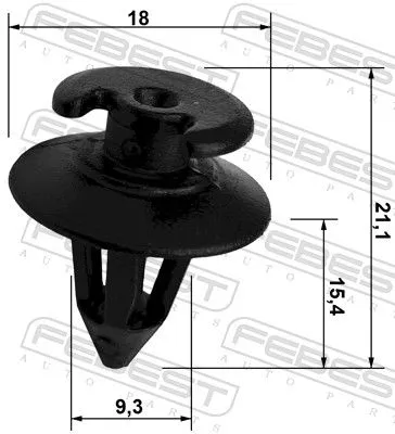 FEBEST Retaining Clip, door panel (88570-001)