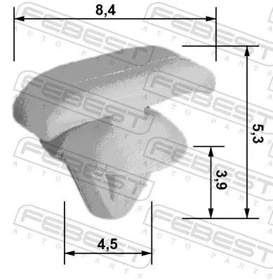 FEBEST Clip, trim/protection strip (88570-035)